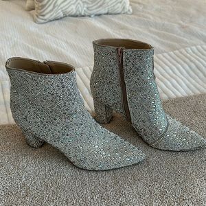 betsey johnson cady rhinestones booties